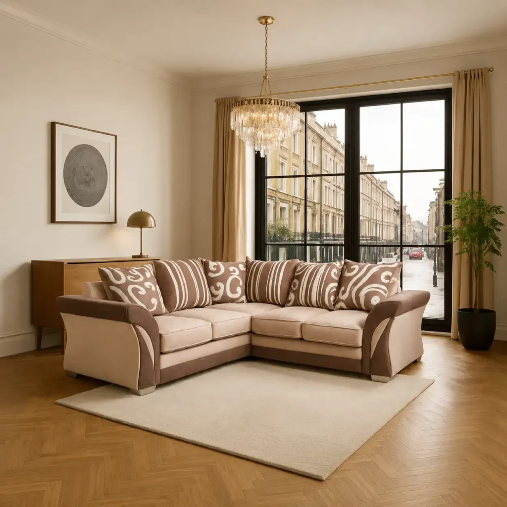 Shannon Velvet 5 Seater Corner Sofa – Luxurious Premium UK