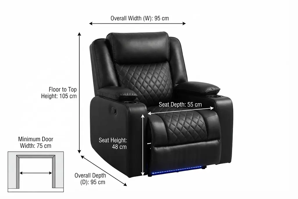 armchair eletric recliner