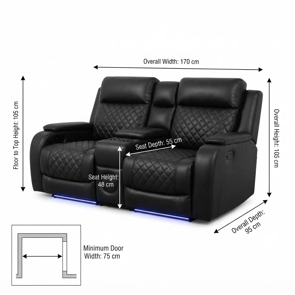 electric recliner 2 seater