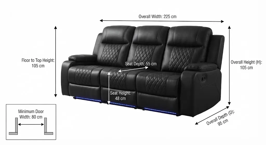 electric recliner 3 seater