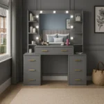 UK-Made Makeup Vanity Table with Mirror & LED Lights