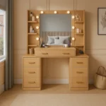 UK-Made Makeup Vanity Table with Mirror & LED Lights