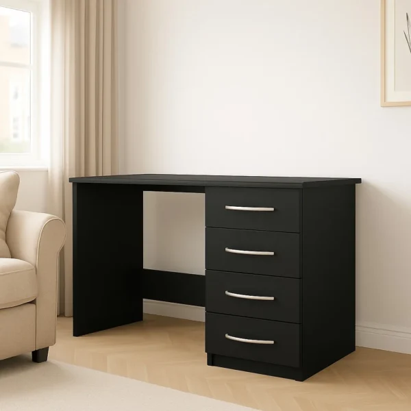 UK Made Wooden Study Desk with 4 Drawers – Solid & Stylish