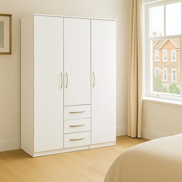 3 Door Wooden Wardrobe – Stunning & Durable UK Design
