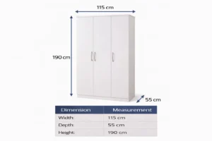 3 door wardrobe set – Superior, Modern & Durable Wooden