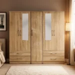 4 Door Wardrobe with Drawers & Mirrors – UK Made