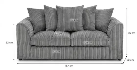 Dylan 2 Seater Sofa Dimensions