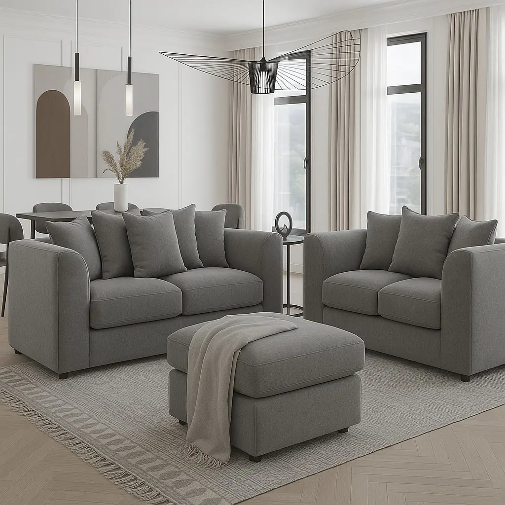 Dylan 3-2 Seater Sofa Set – Luxurious UK Made Velvet Comfort - Image 4