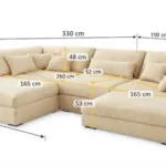 Dylan U Shape Sofa Dimensions