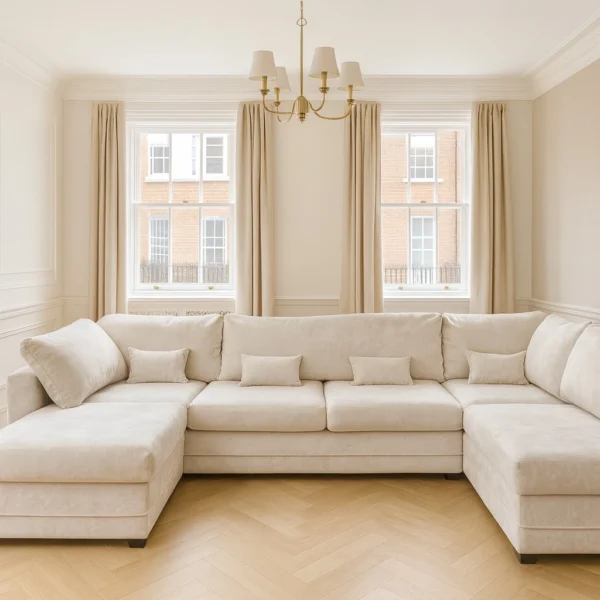 Dylan U-Shape Sofa UK-Made Family Comfort Sectional in center closeup