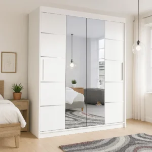 Oslo 180cm Sliding Mirror Wardrobe