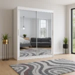 2 Door White Sliding Wardrobe | UK-Made Stylish Quality