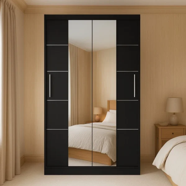 Oslo Sliding Wardrobe | UK Made Modern Mirror Style