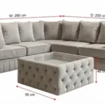 Regalia Corner Sofa with Footstool - UK Made - climax-furniture