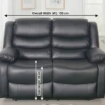 manual recliner 2 seater dimention