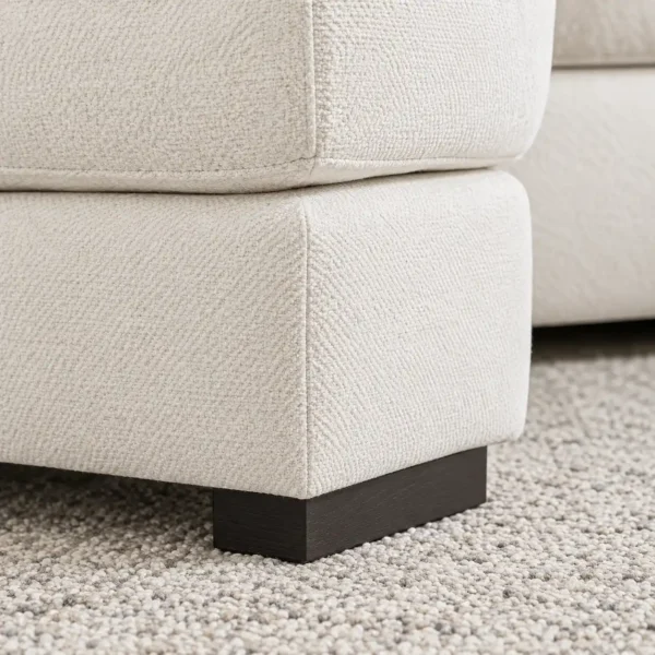 5 Seater Modular Corner Sofa wooden legs closeup