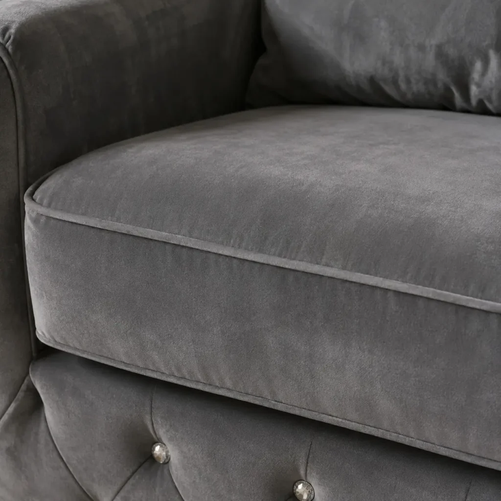 Ashton 3+2 Seater Velvet Sofa Set - Seat Closeup