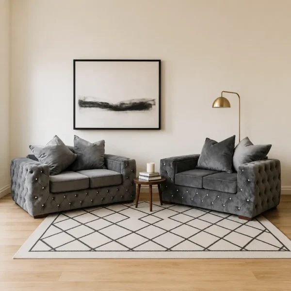 Ashton Velvet 3+2 Seater Sofa – UK Made