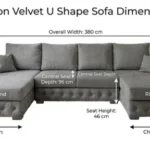 Ashton Velvet U Shape Sofa -climax-furniture