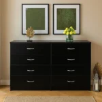 Black Luxe Double Dresser – Stunning Spacious Heavy-Duty Storage UK