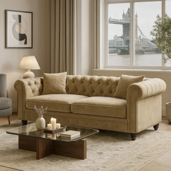 Chesterfield 2-Seater Sofa – Premium Handmade Comfort in the UK