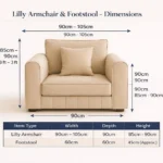 Lilly Armchair with Footstool – UK Handmade Comfort