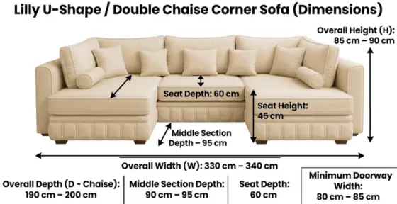 Lilly U Shape Sofa-climax-furniture