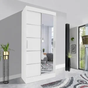Lyon 120cm Sliding Mirror Wardrobe