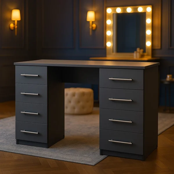 Modern 8-drawer UK made vanity desk