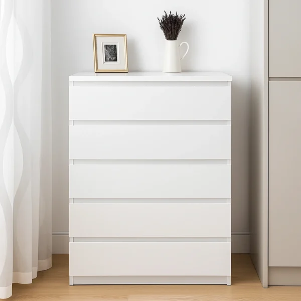 Modern White 6-Drawer Chest