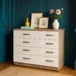 Oslo 6-Drawer Chest – Sleek Scandia White & Oak Cabinet UK