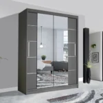 Oslo 150cm Sliding Mirror Wardrobe
