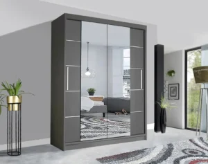 Oslo 150cm Sliding Mirror Wardrobe