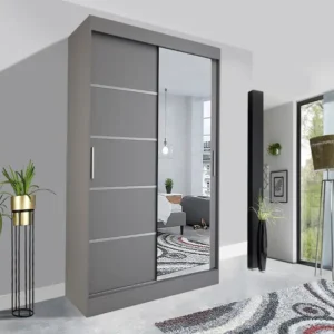Lyon 150cm Sliding Mirror Wardrobe