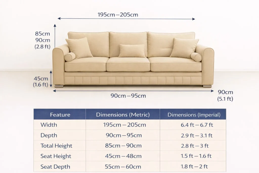 3 Seater Lilly Sofa – Stylish UK Made Luxury
