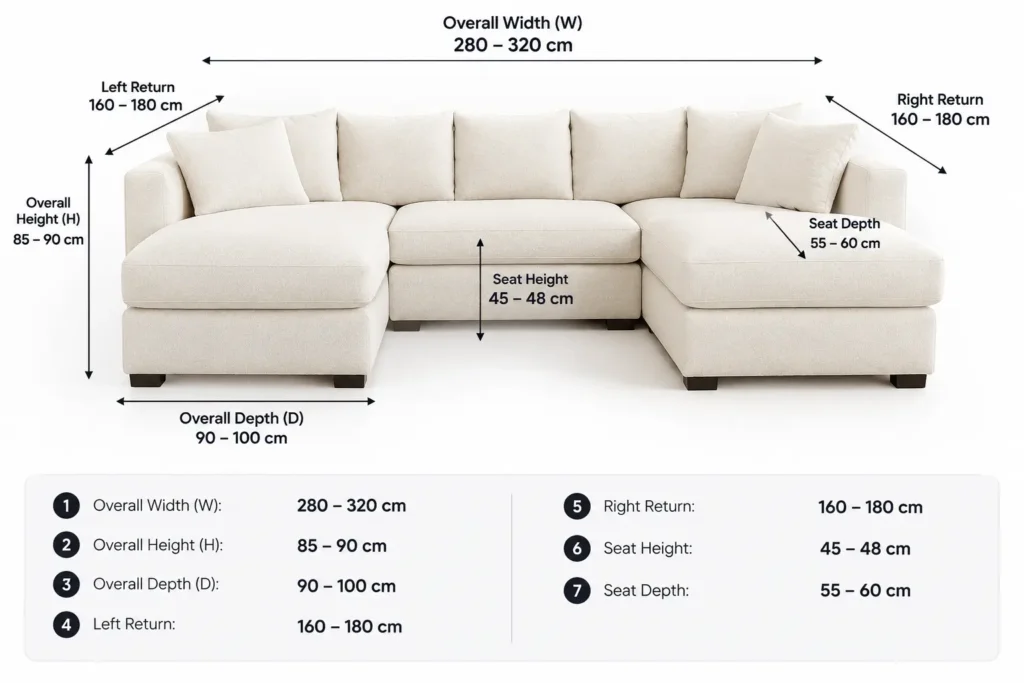 modular 3 seater