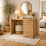 Elegant Oak Desk with 4 Drawers for Modern Homes UK