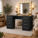 Modern 8-drawer UK made in black