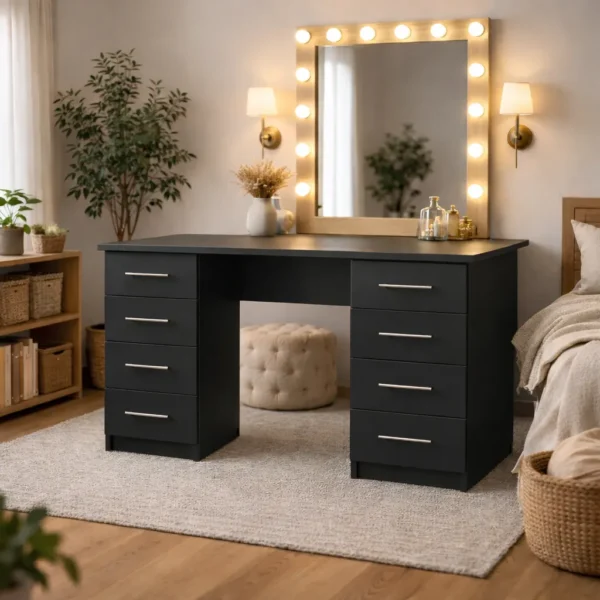 Modern 8-drawer UK made in black Modern 8-drawer UK made in black