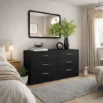 Modern Luxe Black 8-Drawer Chest for Elegant UK Bedrooms