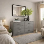 Modern Luxe Grey 8-Drawer Chest for Elegant UK Bedrooms