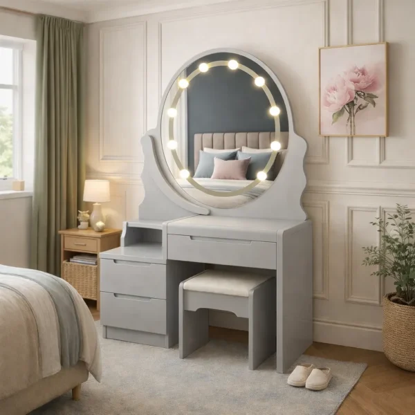 Modern White Makeup in grey