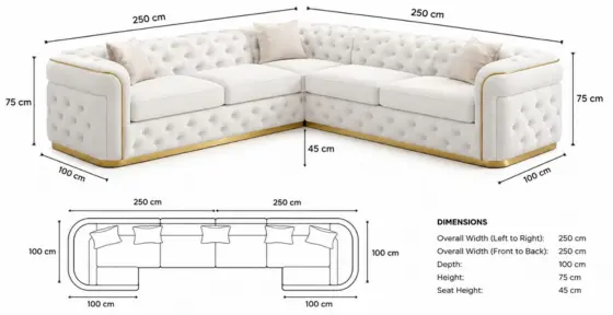 Turkish Corner Sofa Dimensions
