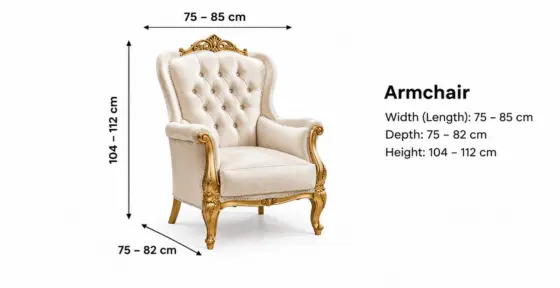 Collosal Cream Velvet Accent Ornate Gold Baroque Wingback Armchair Dimensions