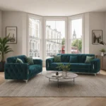 Luxe Emerald Velvet Sofa | The Classic Chesterfield - UK