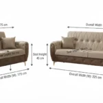 Kamala Luxury Chesterfield Sofa – Faux Leather & Fabric Settee