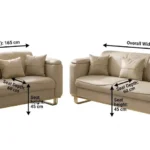 Luxury Lido Cream Velvet Sofa