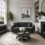 Millenia Charcoal Velvet | High Back Mid-Century - UK