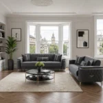 Millenia Charcoal Velvet | High Back Mid-Century - UK