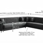 Millenia Charcoal Velvet Sofa 3+2+1